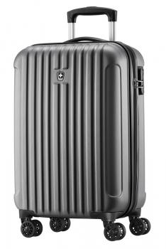 SWISSMOBILITY瑞动 时尚竖条拉链登机箱20英寸MT-5219-14T00- 深灰色
