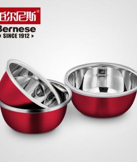 伯尔尼斯(BERNESE)欧式(炫彩盆三件套)奥氏体不锈钢打蛋和面双合一BENS-310