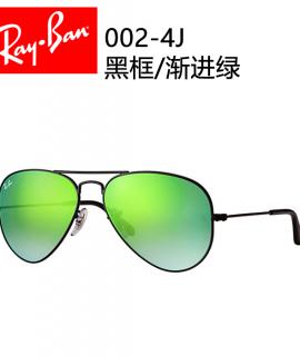 雷朋(Ray.Ban)太阳镜3025渐进002/4J-光黑/渐进绿膜