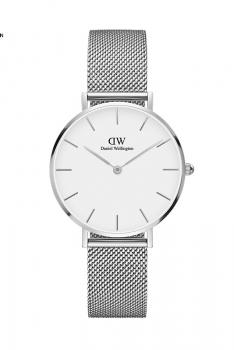 DanielWellington丹尼尔惠灵顿DW 金属表带32mm银边简约白盘欧美女表DW00100164