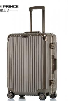 SIMON PRINCE西蒙王子 拉杆箱商务旅行箱时男女旅行箱行李箱铝框密码锁万向轮20寸-钛金色