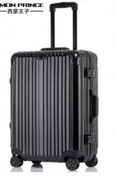 SIMON PRINCE西蒙王子 拉杆箱商务旅行箱时男女旅行箱行李箱铝框密码锁万向轮20寸-黑色