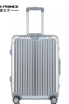 SIMON PRINCE西蒙王子 拉杆箱商务旅行箱时男女旅行箱行李箱铝框密码锁万向轮20寸-银色