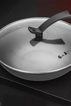 ZHANG XIAO QUAN张小泉 炒锅真不锈精铁无涂层健康炒锅铁锅万家简品精铁炒锅居家用品-C30330100