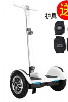 MULAIZHE牧莱者 10寸大轮手扶直杆双轮平衡车Q8赠送护具新品发光轮-白色