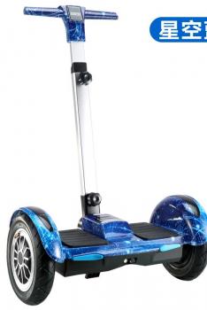 MULAIZHE牧莱者 10寸大轮手扶直杆双轮平衡车Q8赠送护具新品发光轮-星空蓝