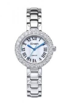 iCrown Rose Series Women's Watch Outer Diameter 29mm -Model 5205036 with White Gold.