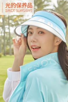 韩国VVC2019 新款时尚女神防晒帽夏出游防紫外线遮太阳空顶帽子ZZ1075508268-蓝色