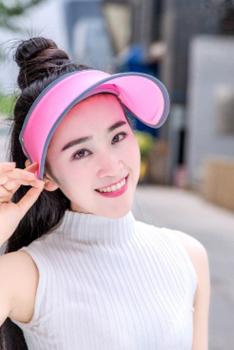 韩国VVC夏季遮阳帽出游户外太阳帽防晒帽子女遮脸防紫外线女神帽ZZ1075509352-红色