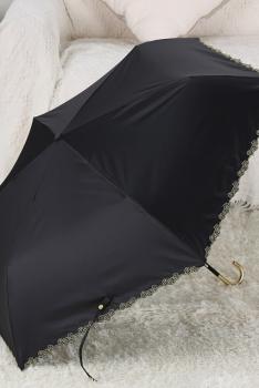 Japanese WPC Sunshade Dual-use Ultra-light Umbrella UV Protection UV99%801-9724 Embroidery FlowersZZ1075509-Black