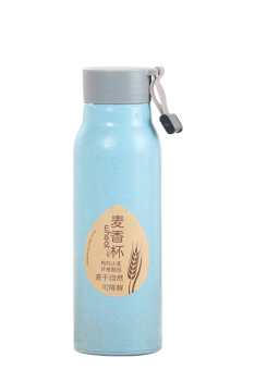 烽尚优品 简约小麦秸秆便携水杯350ML麦香杯 BO025 蓝色