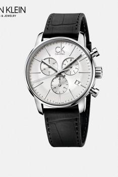 卡文克莱CALVIN KLEIN CITY城市系列夜光日历多功能计时码表石英男表 K2G271C6