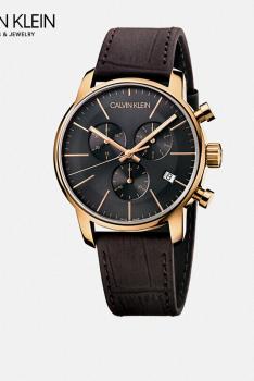 卡文克莱CALVIN KLEIN CITY城市系列夜光日历多功能计时码表石英男表K2G276G3