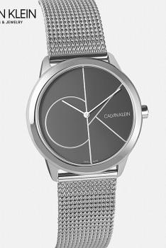 卡文克莱CALVIN KLEIN MINIMAL简约系列石英男款表K3M21123-灰盘米兰风编织表带
