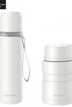 BELO & PRAC贝洛可 爱丁堡真空保温两件套 礼盒包装 子弹头保温杯焖烧壶两件套-BK012