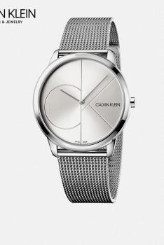卡文克莱CALVIN KLEIN MINIMAL简约系列石英男女表 K3M2112Z-银色表盘钢带