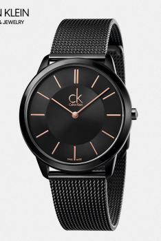 卡文克莱CALVIN KLEIN MINIMAL简约系列石英女表K3M22421-黑盘钢带