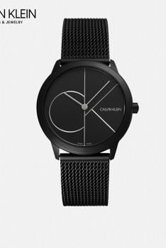 卡文克莱CALVIN KLEIN MINIMAL简约系列石英男女腕表 K3M5245X-黑盘黑带