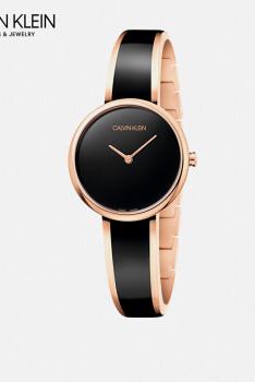 卡文克莱CALVIN KLEIN SEDUCE诱惑系列石英女表 K4E2N611-黑金配色手镯款
