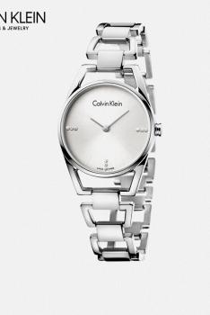 卡文克莱CALVIN KLEIN DAINTY俊俏系列镶钻石英女表 K7L2314T-银色钢带圆盘