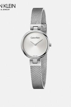 卡文克莱CALVIN KLEIN AUTHENTIC纯正系列石英女表K8G23126-银色米兰风表圆盘