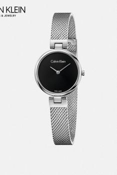 卡文克莱CALVIN KLEIN AUTHENTIC纯正系列手表石英女表K8G23121-黑盘银色米兰表带