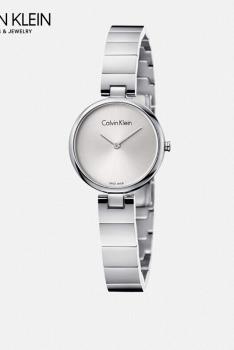 卡文克莱CALVIN KLEIN AUTHENTIC纯正系列手表时尚石英女表 K8G23146-银色极简