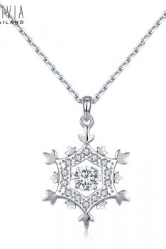 OLIVIA奥利薇亞 元素跳舞石头项链雪花女简约/珠宝饰品首饰礼品