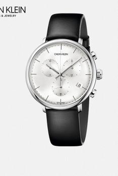 卡文克莱CALVIN KLEIN HIGH NOON正午系列石英男表K8M271C6-三眼计时银色