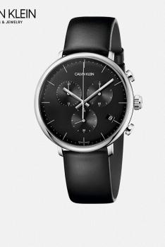 卡文克莱CALVIN KLEIN HIGH NOON正午系列石英男表K8M271C1-三眼计时黑色