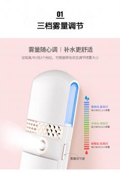 SKG3226手持便携补水仪保湿蒸脸器冷喷纳米喷雾仪家用美容加湿器 ZZ10755018208