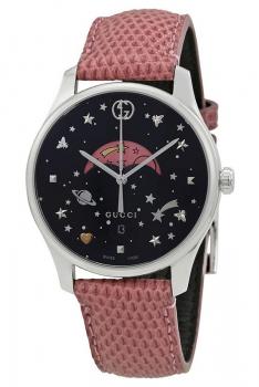 GUCCI G-Timeless Series Pink Lizard Leather Strap Women Watch 36mm YA1264046