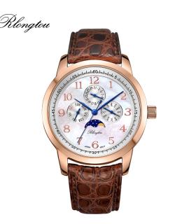 Rlongtou浪陀 雅仕经典系列腕表103M-P-A棕带男款