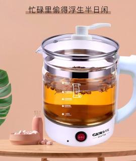 GKN格卡诺 养生壶机械款多功能煮水壶玻璃煮花茶GKN-YSH882