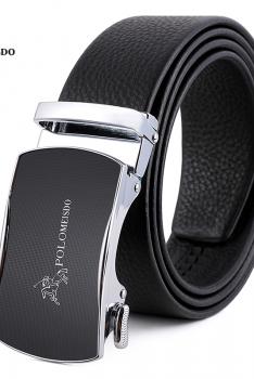 保罗 POLOMEISDO 男士牛皮头层自动扣皮带青年商务休闲腰带潮流百搭裤腰带 POLO-10013